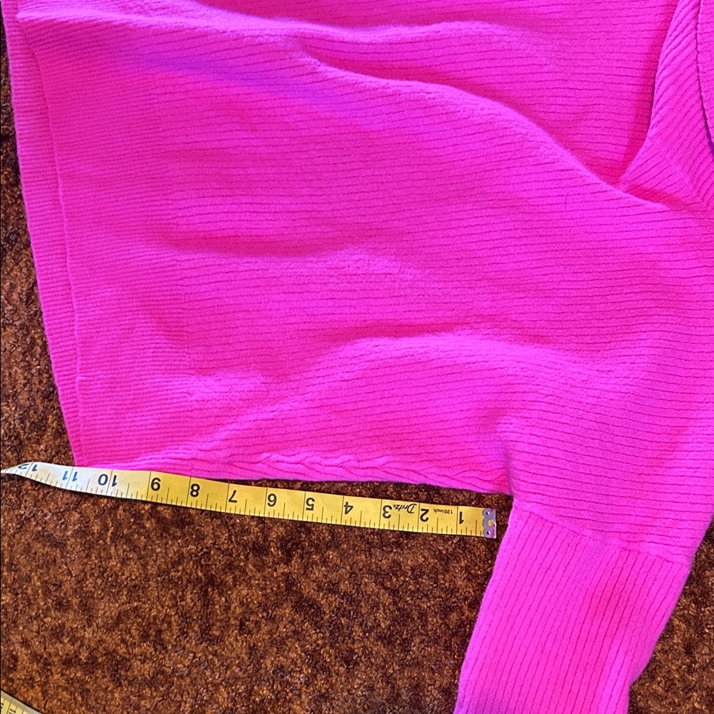 Anthropologie Bright Pink Turtleneck Sweater - Picture 4 of 6